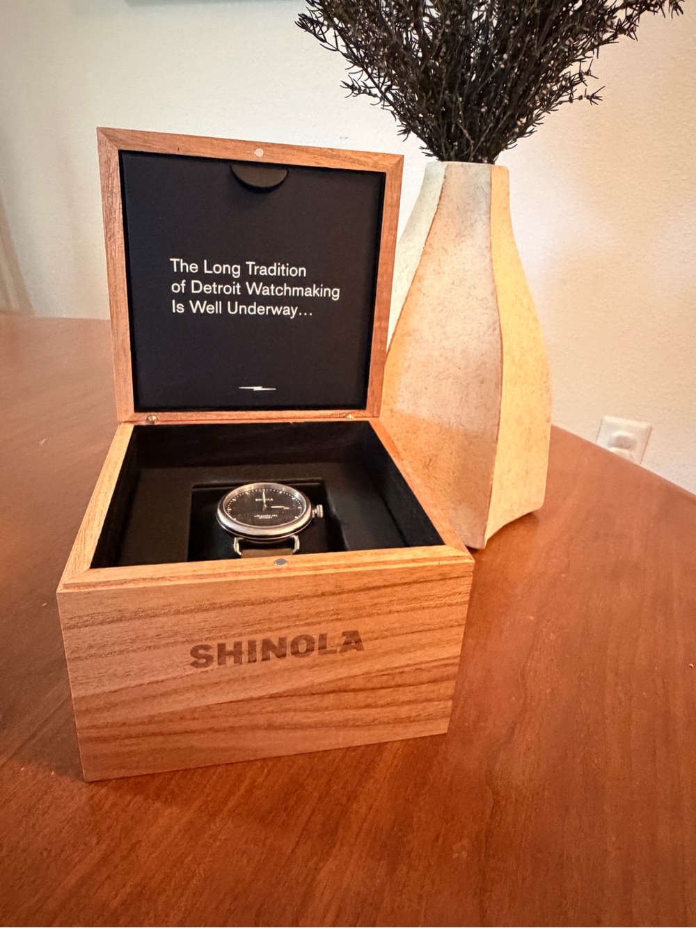 Shinola Runwell Watch with Black Dial (extra straps included)